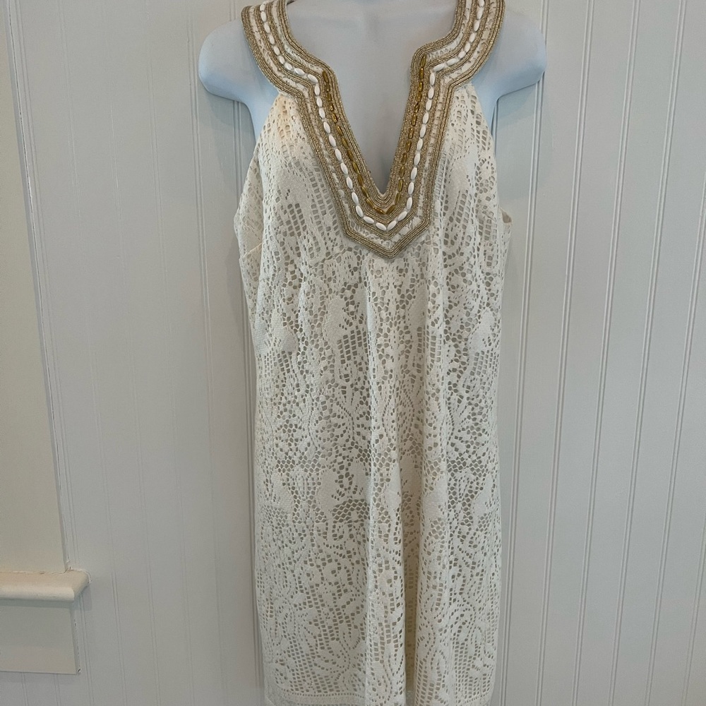 Lilly Pulitzer gorgeous detailed cocktail or wedding dress.